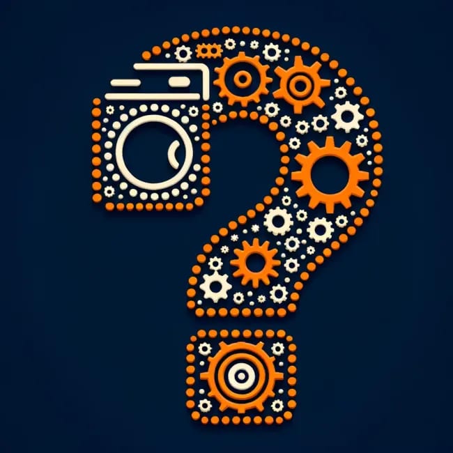 Questionmark washing machine